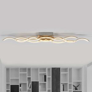 3-plameňové stropné LED svietidlo Safia tvar vlny