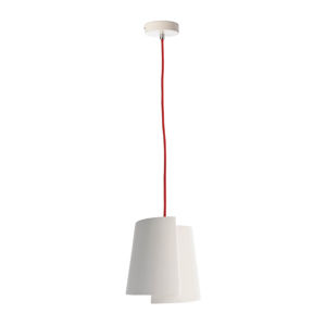 Deko-Light Závesná lampa Twister I, biela, Ø 18 cm