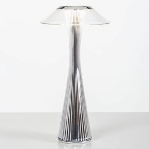 Kartell Space – dizajnérska stolná LED lampa chróm